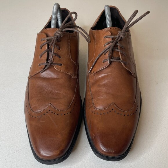 Stacy Adams Mens Leather Wingtip Oxford Shoes Size 9.5 - Picture 2 of 16